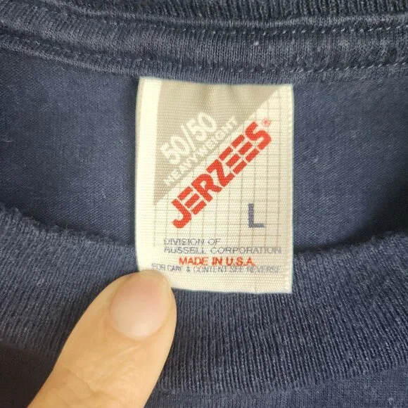 Vintage Cottage Core Shirt Large Hearts Flowers Needlework 90's Jerzees USA Made - Picture 8 of 10